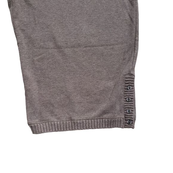 J Jill Womens Pants Large Capri Cropped Brown Cotton Elastic Waist Straight Boho - Picture 10 of 13